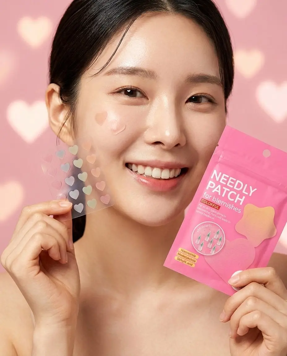 NEEDLY Patch for Blemishes Colorful 12 pcs — Yarım-Kesim Hijyenik Kullanım