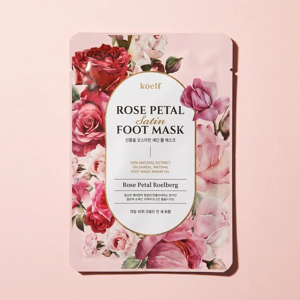 KOELF Rose Petal Foot Mask — Krem dokulu esans