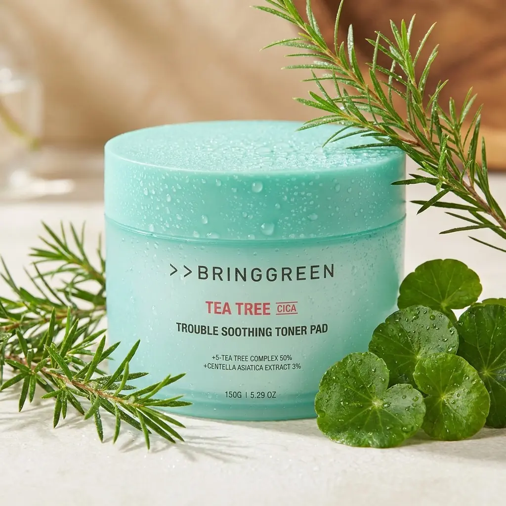 Bring Green Teatree Cica Trouble Soothing Pad 90Pcs — Beşli çay ağacı kompleksi