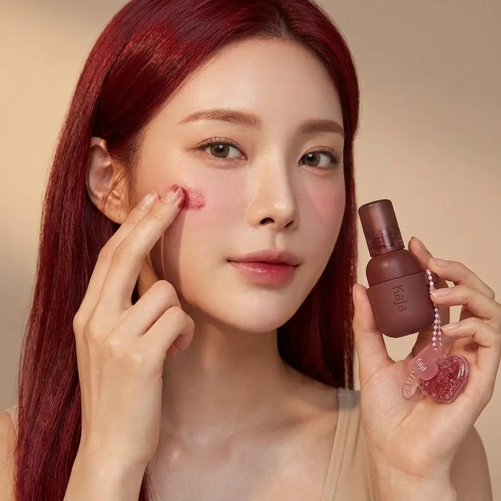 KAJA Jelly Charm Keyring Lip/Blush — Berry & limon dokunuşu