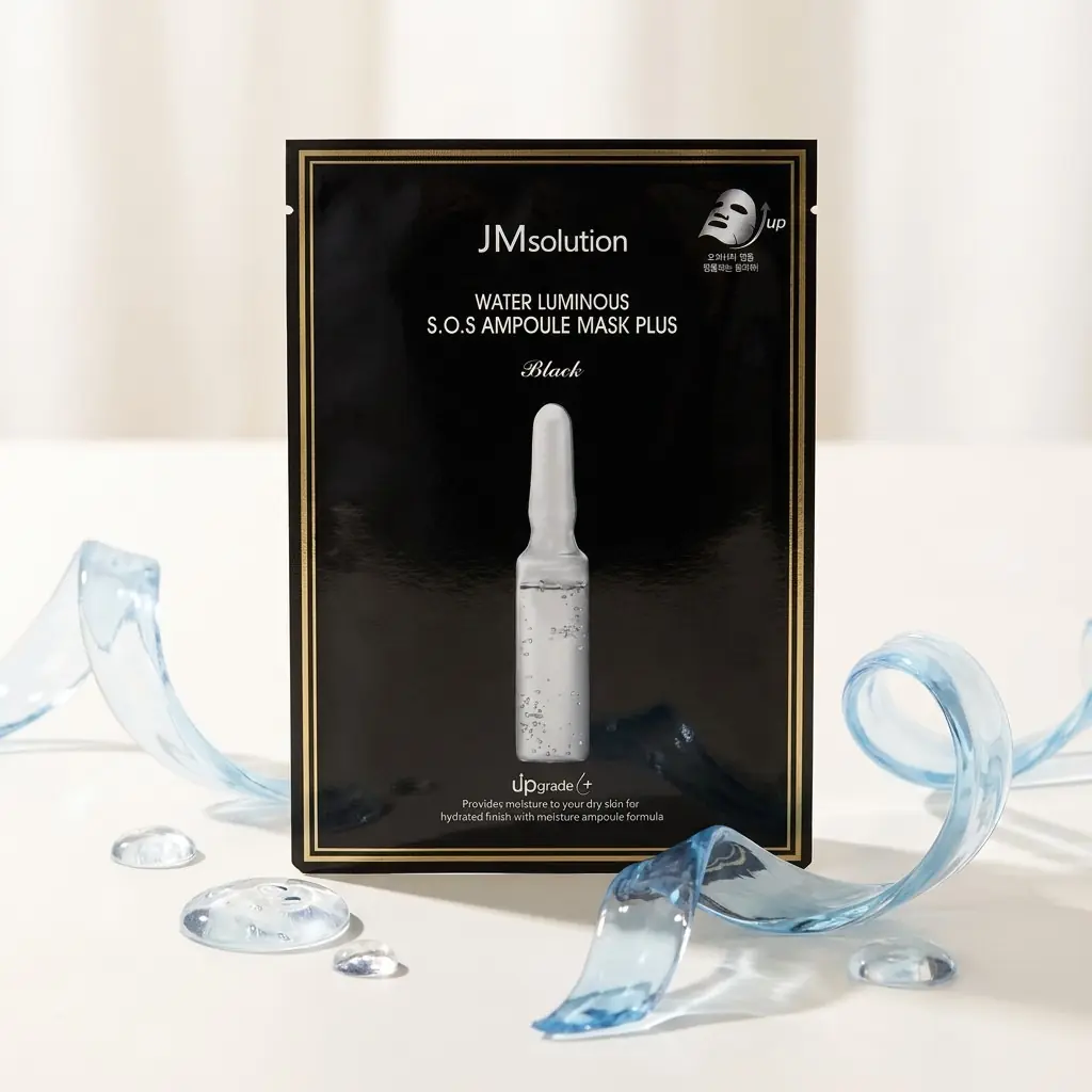 JMSOLUTION Water Luminous S.o.s Ampoule Mask Plus 10 pcs — Üç formda Hyaluronik Asit