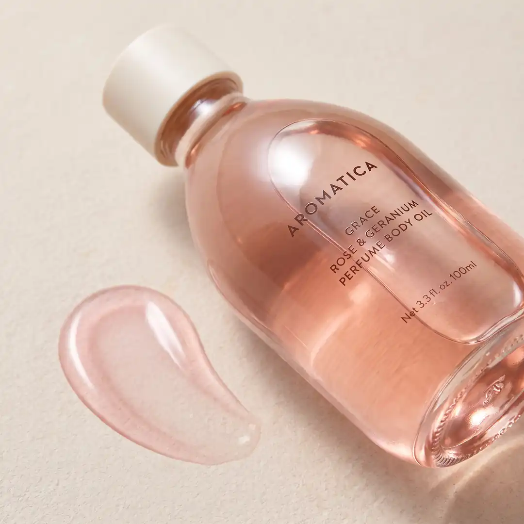 Aromatica Grace Perfume Body Oil Rose & Geranium 100ml — Bulgar gülü ve sardunya