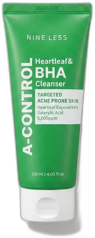 NINE LESS A Control Heartleaf & BHA Cleanser 120ml