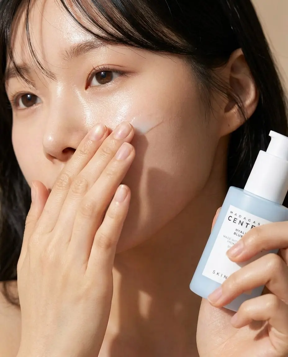 SKIN1004 Madagascar Centella Hyalu-Cica Blue Serum 50ml — Nemlendirici öncesi adım