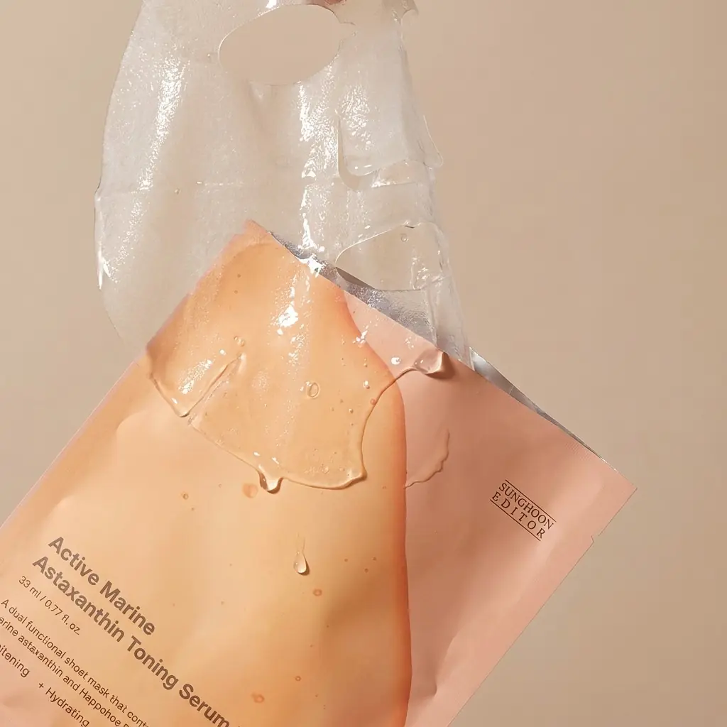 Sungboon Editor Actice Marine Astaxanthin Mask — Dörtlü tonlama sinerjisi