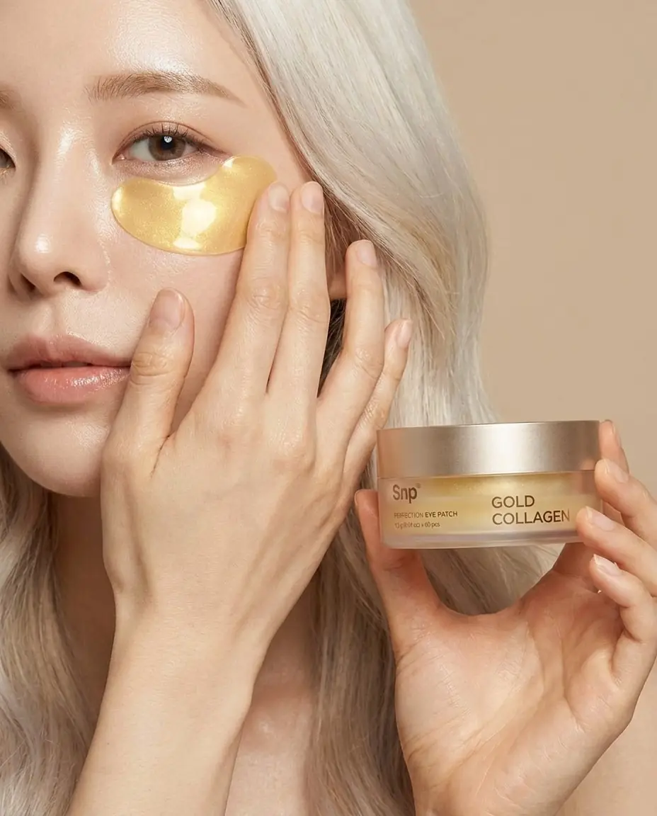 SNP Gold Collagen Perfection Eye Patch 60 pcs — Makyaj Öncesi 5 Dakika