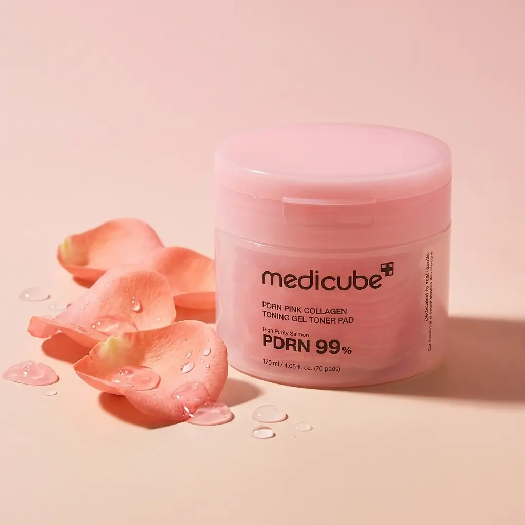 Medicube PDRN Pink Collagen Toning Gel Toner Pad 70 pcs — Somon PDRN gücü