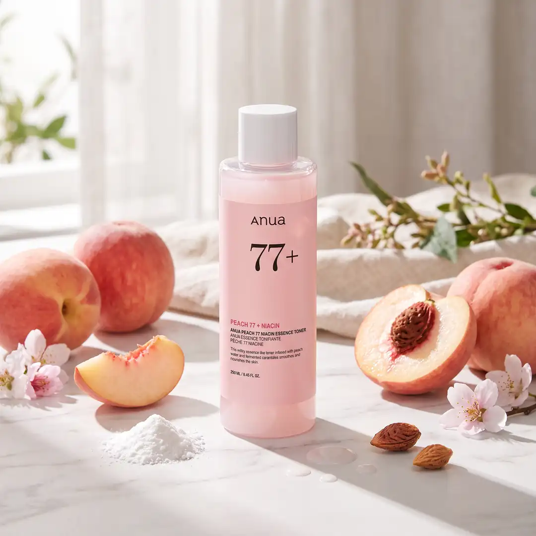 Anua Peach Niacin Essence Toner 150ml — Niacinamide (%2 — aydınlatıcı/ton-eşitleyici, banner beyanı)
