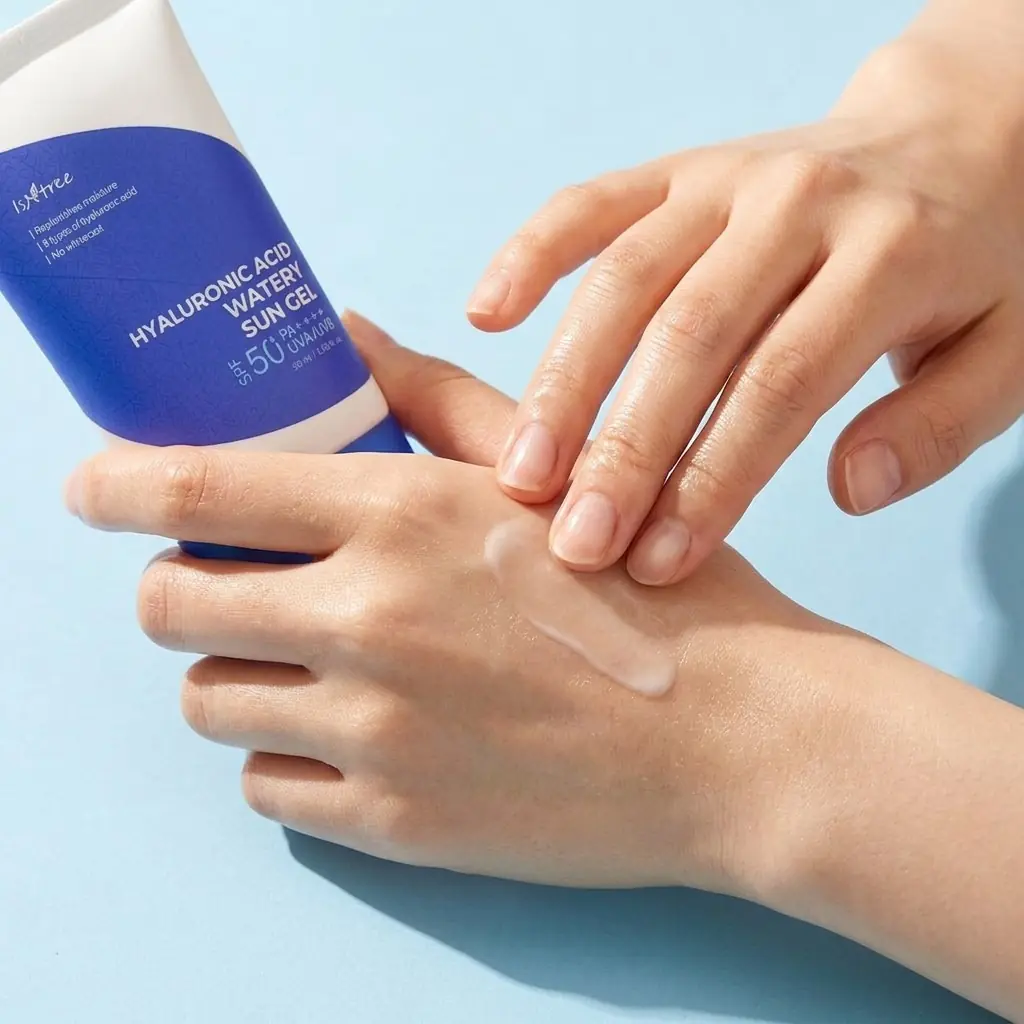 ISNTREE HA Watery Sun Gel SPF50+ 50ml — Klinik testle desteklenir