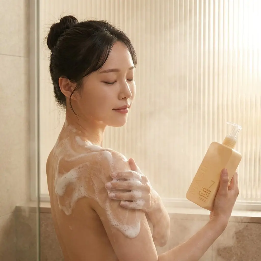 MASIL 7 Ceramide Perfume Shower Gel 300ml — Köpüğe Dönüşen Yoğun Jel