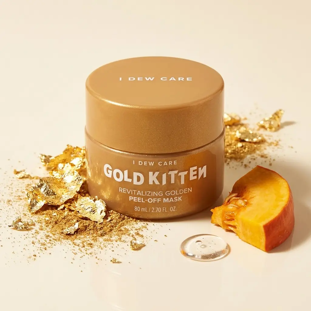 I DEW CARE Gold Kitten Revitalizing Golden Peel-Off Mask 80ml — Peptit ve bal kabağı