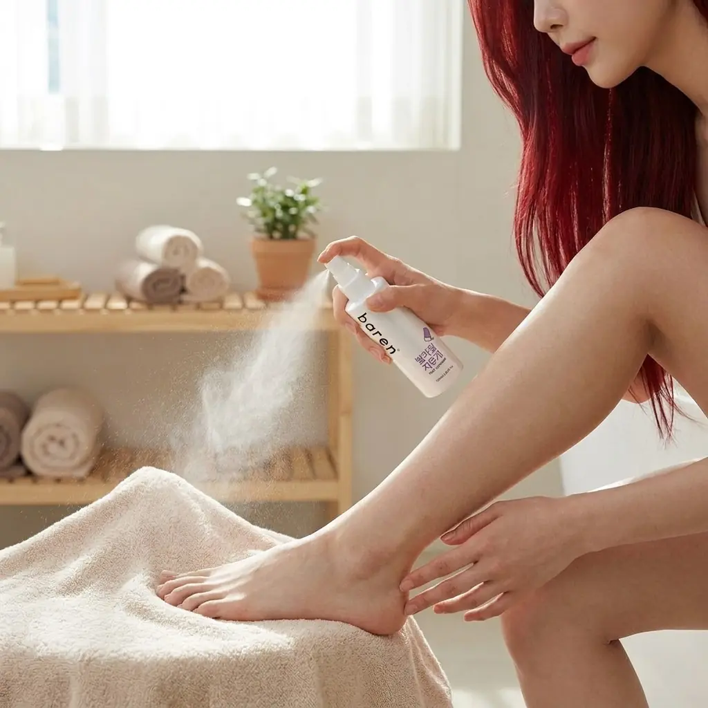 BAREN Callus Remover Peeling Foot Spray 100ml — Üre ve glikolik asit