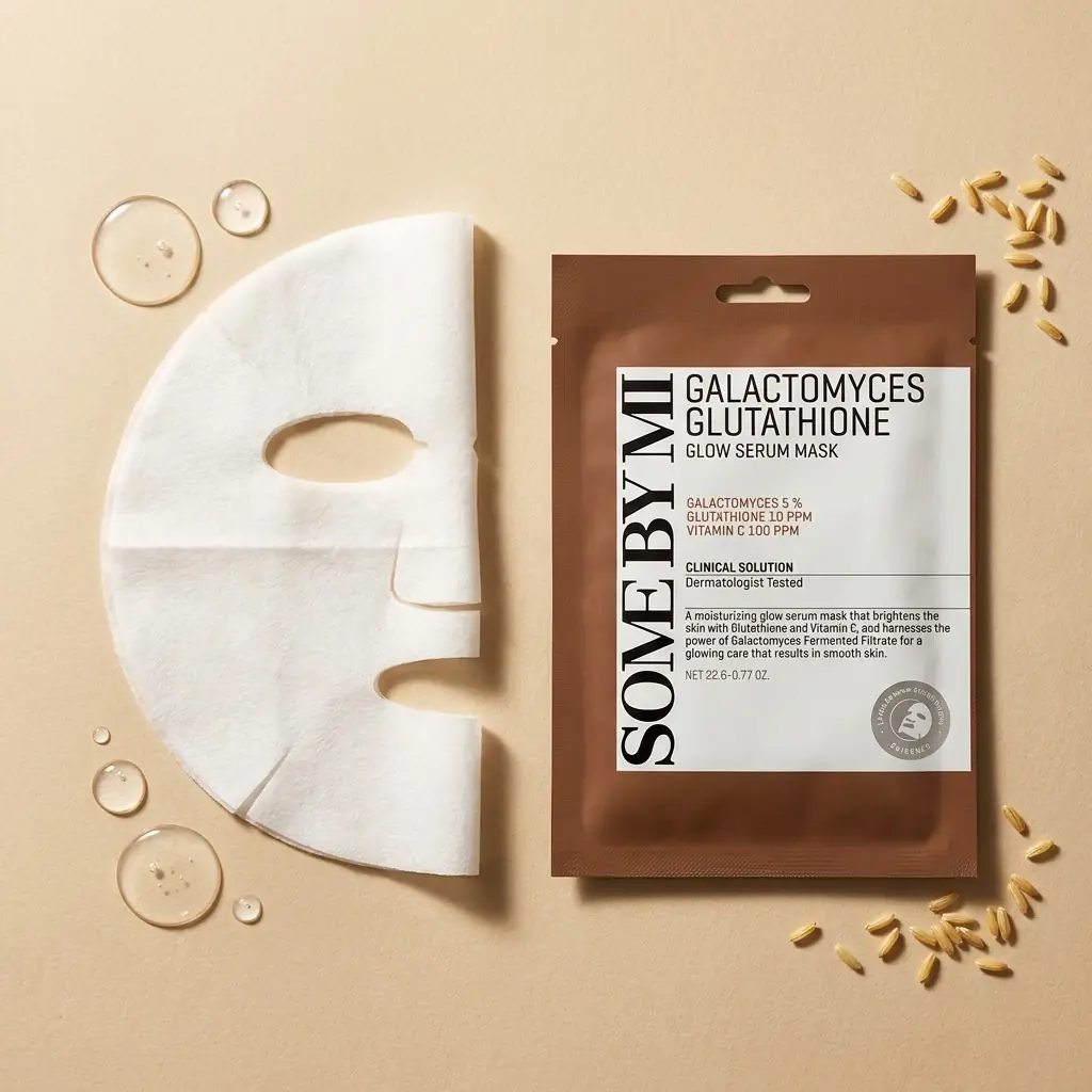 SOME BY MI Galactomyces Glutathione Glow Serum Mask — Aydınlatıcı aktif üçlü