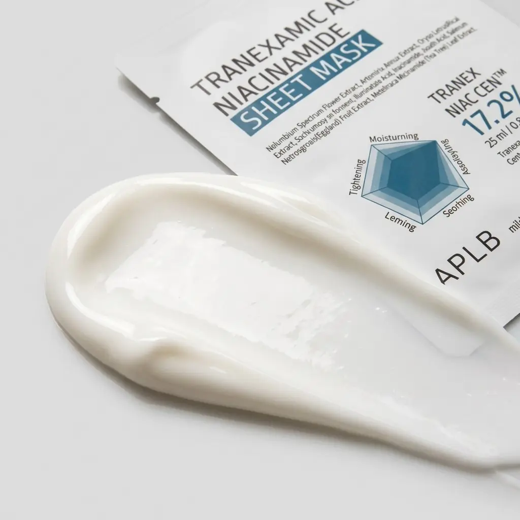 APLB Tranexamic Acid Niacinamide Sheet Mask 10 Pcs — Yumuşak kremsi doku