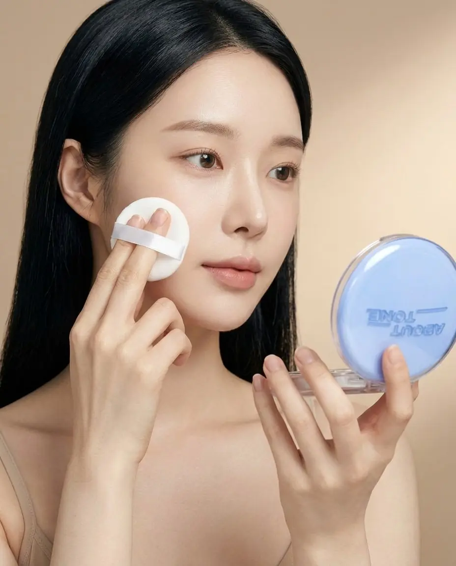 ABOUT TONE Air Fit Powder Pact — Dengeli parlama kontrolü