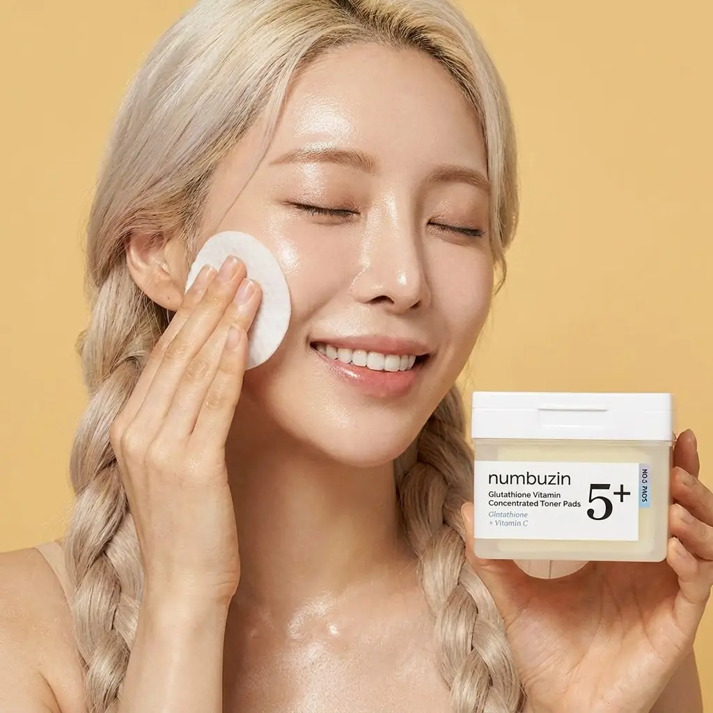 Numbuzin No.5+ Glutathione Vitamin Concentrated Toner Pads 70 pcs — Kore orijinal güvencesi