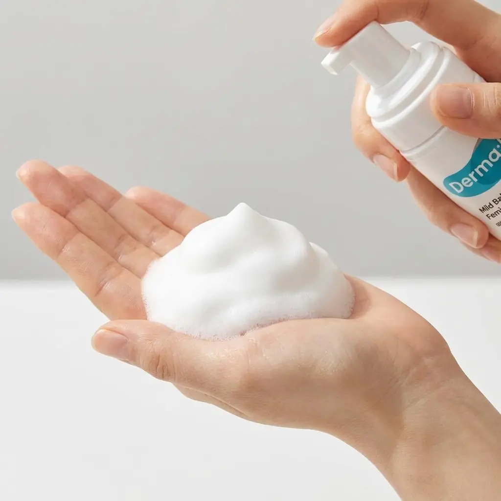 Derma:B Mild Balancing Feminine Foam 150ml — İnce, kremsi köpük