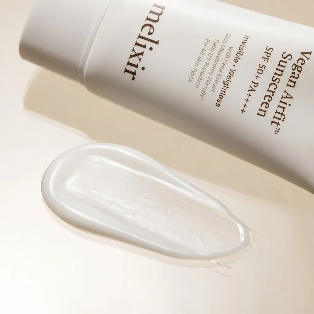 MELIXIR Vegan Airfit Sunscreen SPF + PA++++ 50ml — Ağırlıksız Fluid Doku